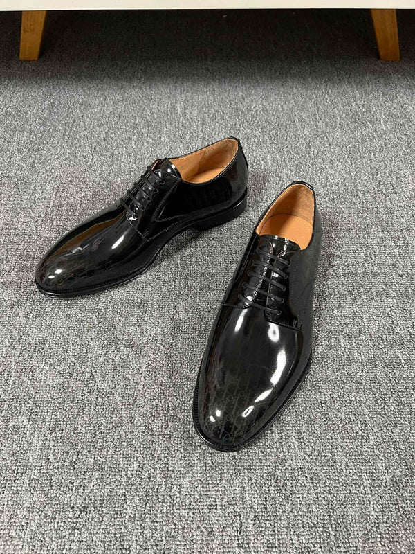 CD TIMELESS OXFORD BLACK POLISHED CALFSKIN WITH MONOGRAM