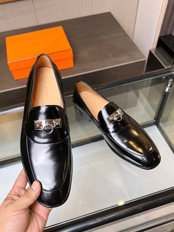 HM Men's Loafer Black Patent Leather 555506