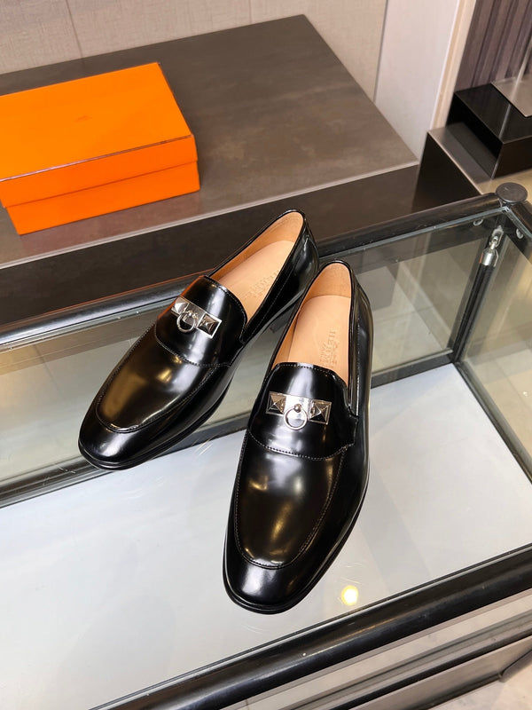 HM Men's Loafer Black Patent Leather 555506