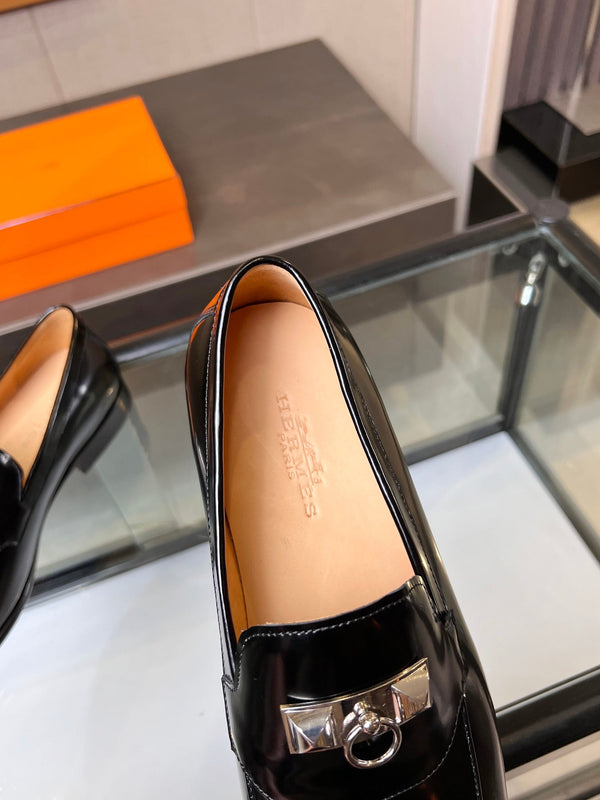 HM Men's Loafer Black Patent Leather 555506