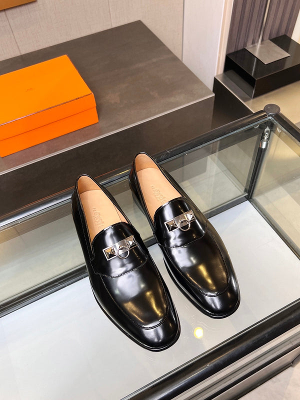 HM Men's Loafer Black Patent Leather 555506