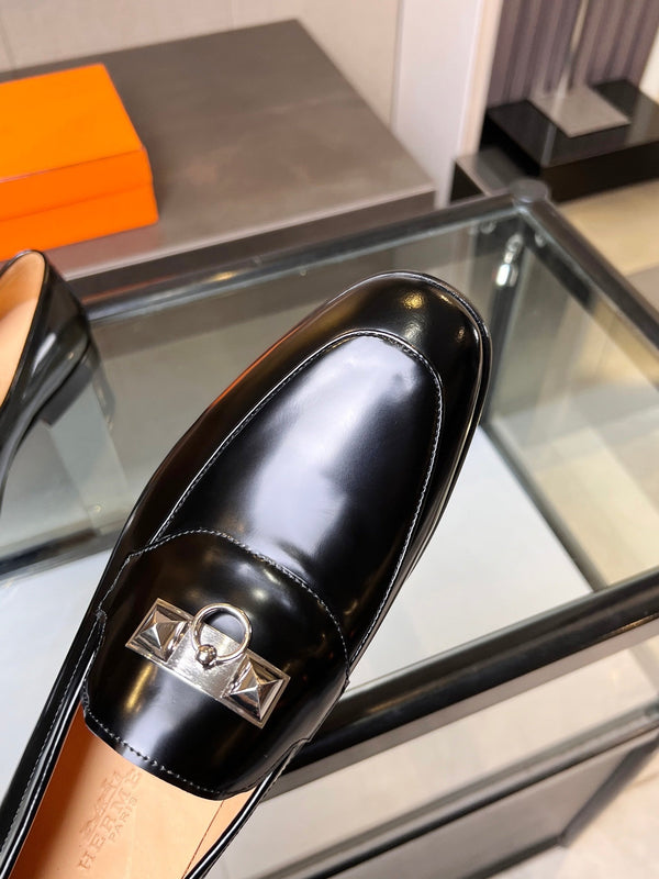 HM Men's Loafer Black Patent Leather 555506