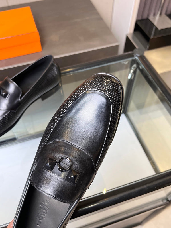 HM Men's Loafer Black Cowhide 555507