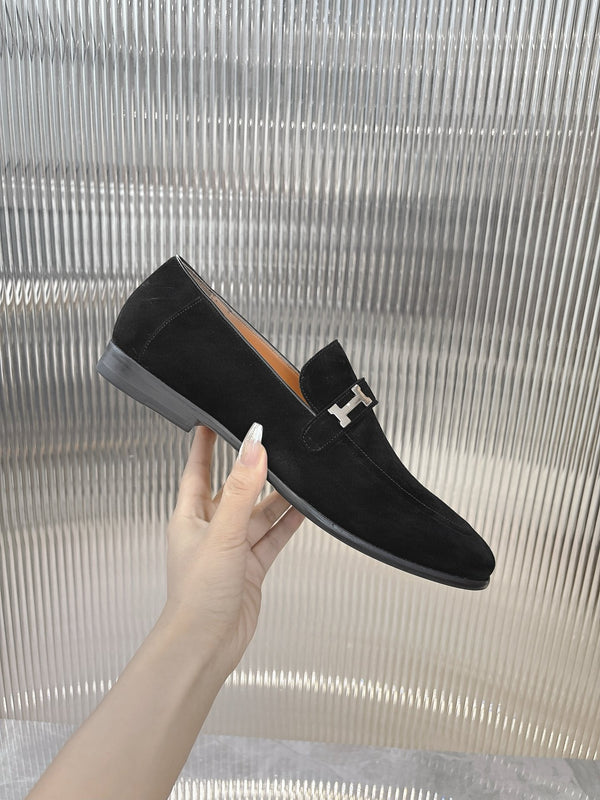 HM Men's Loafer Black Suede 524034