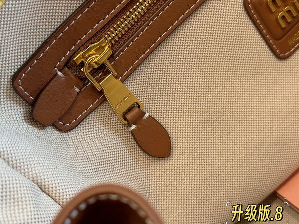 TOP - HANDLE 35 BAG IN BEIGE CANVAS