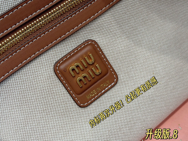 TOP - HANDLE 35 BAG IN BEIGE CANVAS