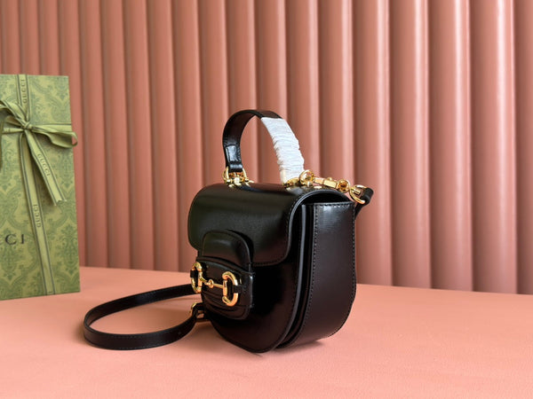 Gucci Horsebit Bag Black Leather 239811