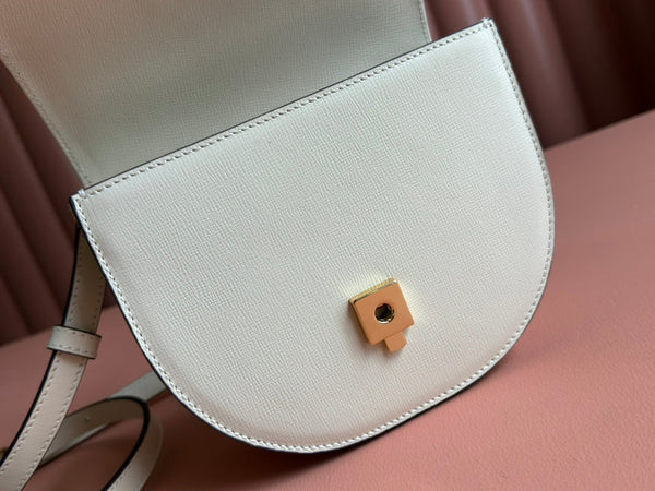 Gucci Horsebit Bag White Leather 239812