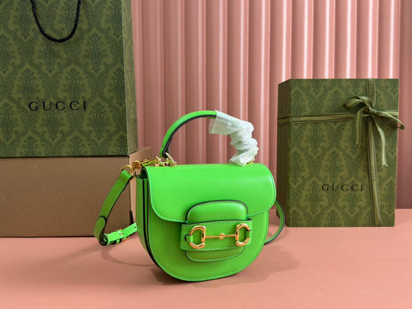 Gucci Horsebit Bag Green Leather 239807