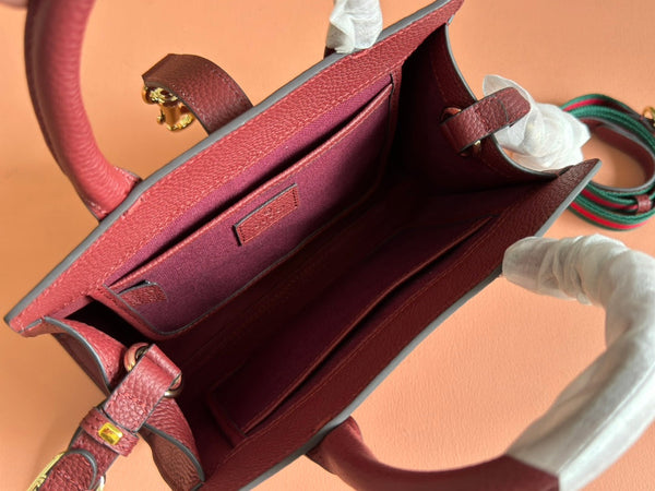 Gucci Jackie Tote Bag Rosso Ancora Red Leather 248601