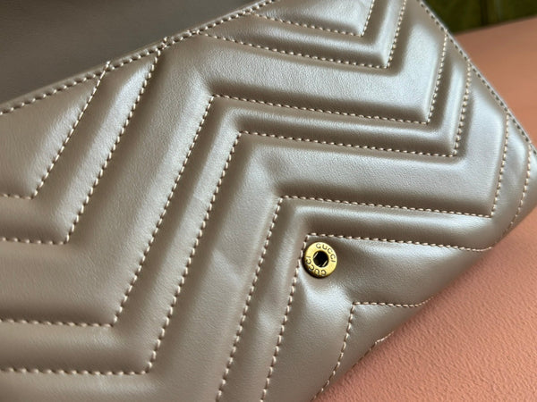 BORSA A TRACOLLA PICCOLA MARMONT 20 IN PELLE DI AGNELLO BEIGE CERNIERA CHIARA E FERRAMENTA ORO