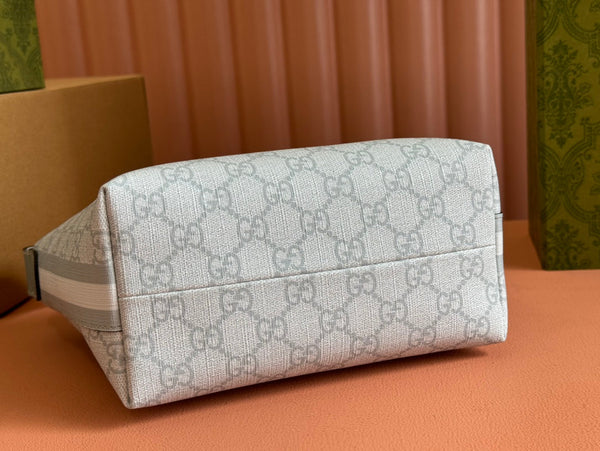 Gucci Ophidia 20cm Bag Blue Gray Canvas 239921