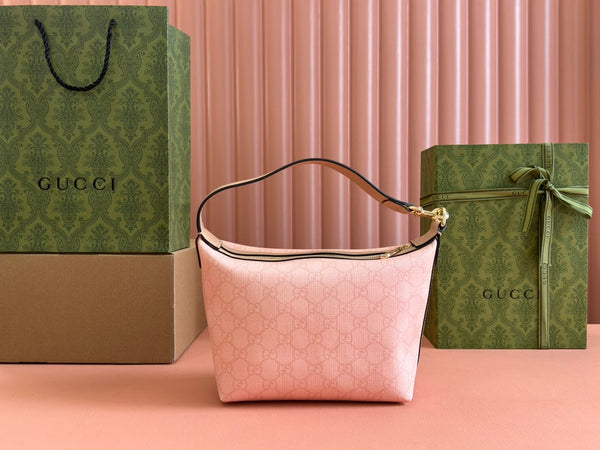 Gucci Ophidia 20cm Bag Pink Canvas 239922