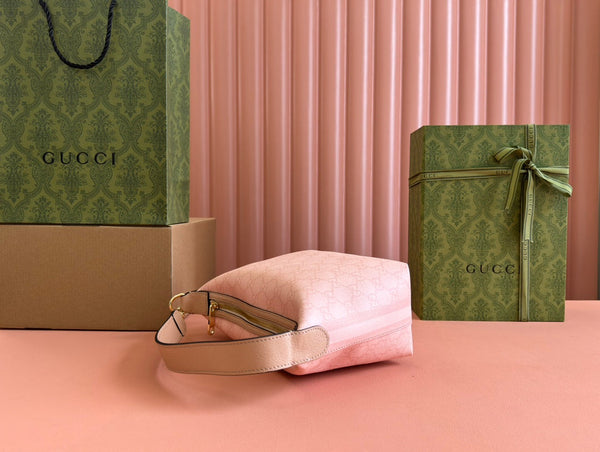 Gucci Ophidia 20cm Bag Pink Canvas 239922