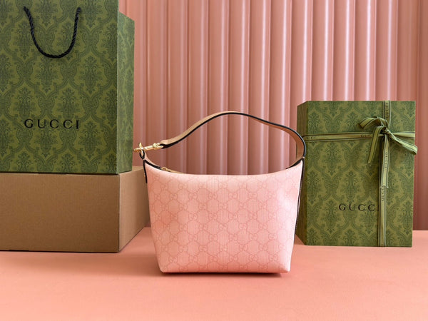 Gucci Ophidia 20cm Bag Pink Canvas 239922