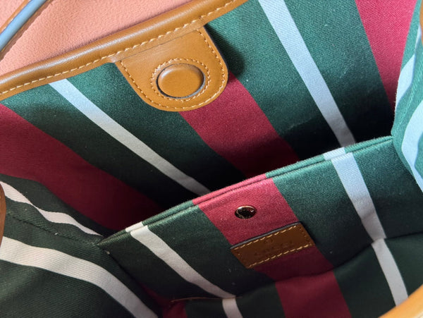 Gucci Ophidia 20.5cm Bag Ebony Brown Canvas 248565