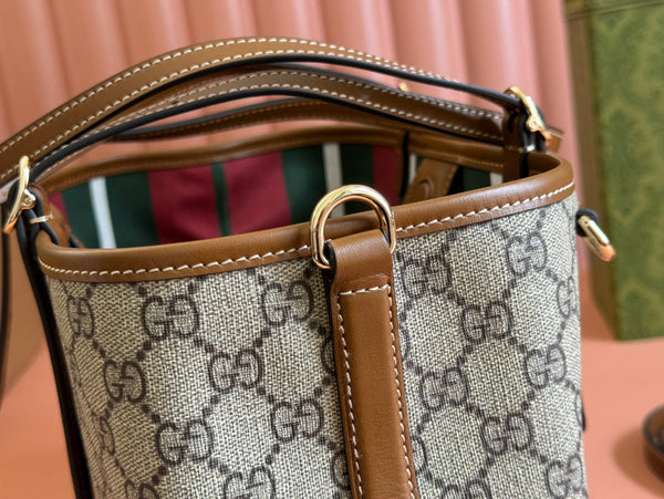 Gucci Ophidia 31cm Bag Ebony Brown Canvas 248566