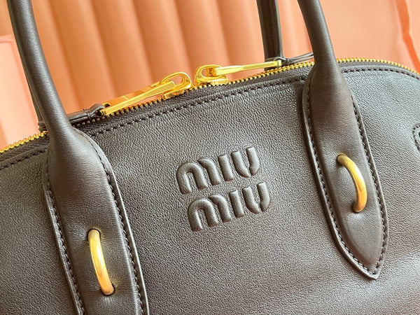 Briarwood Aventure Nappa Leather Top-handle Bag 33cm Black 231059