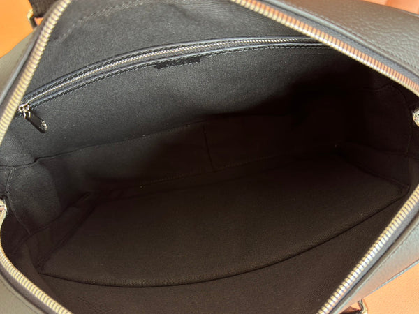 Gucci Briefcase 36.5cm Black Leather Canvas 239949