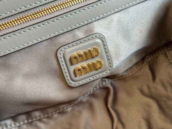 Miu Arcadie 27 Grey Leather 231050