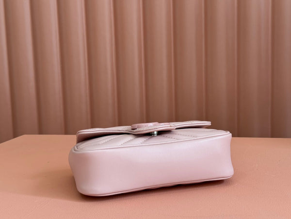 Gucci GG Marmont 16.5 Bag All Pink Calfskin 248346