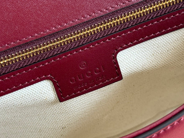 Gucci Blondie Small Shoulder Bag 26 Burgundy Calfskin 272180