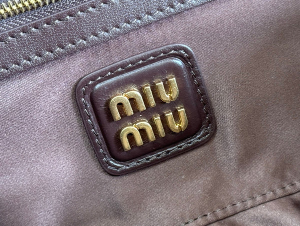 ARCADIE MATELASSÉ BAG 27 IN CONGO BROWN CALFSKIN GOLD HARDWARE