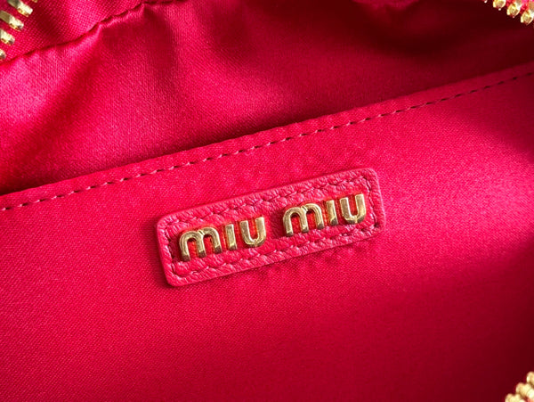 BORSA ARCADIE MATELASSÉ 19 IN VITELLO ROSSO CERISE HARDWARE ORO