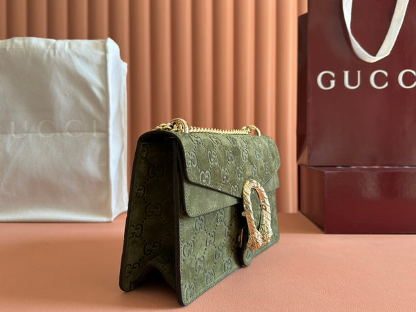 Gucci Dionysus Bag Green Suede Leather 244472