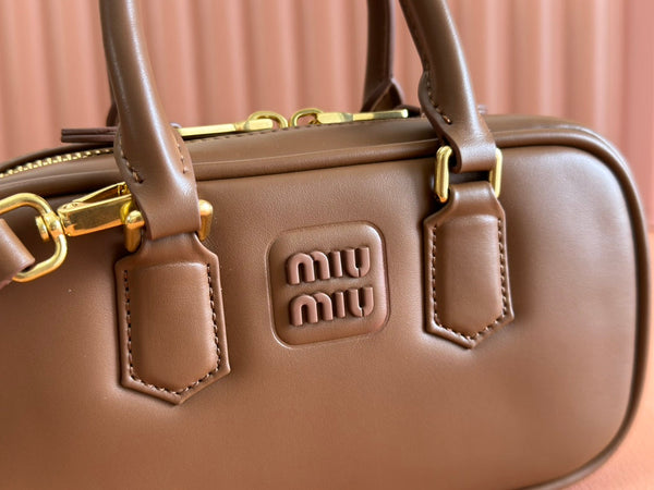 Miu Miu 19 Arcadie Brown leather bag Briarwood 239709