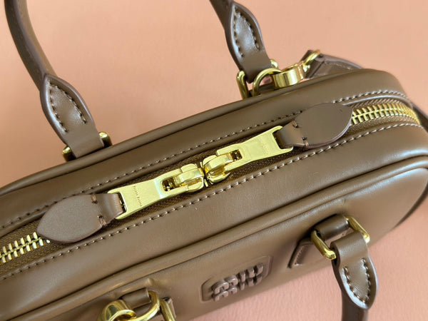 Miu Miu 19 Arcadie Brown leather bag Briarwood 239709