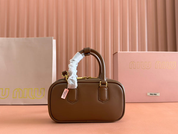 Miu Miu 19 Arcadie Brown leather bag Briarwood 239709