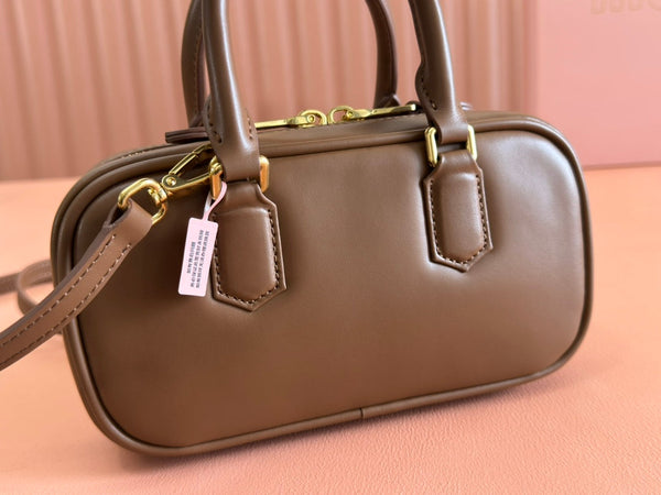 Miu Miu 19 Arcadie Brown leather bag Briarwood 239709