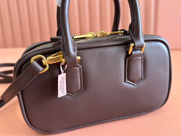 Miu Miu 19 Arcadie Chocolate leather bag Briarwood 239711