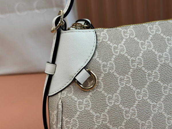 Gucci Ophidia 24.5cm Bag Beige White Canvas 239670