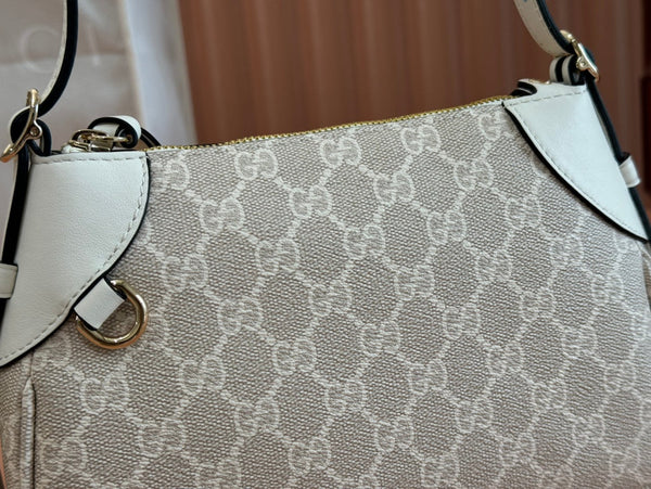 Gucci Ophidia 24.5cm Bag Beige White Canvas 239670