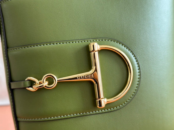 Gucci 73 Mini Bucket Bag Verde Pelle Liscia 244430