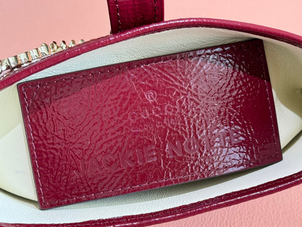 Gucci Jackie Notte Bag Rosso Ancora Red Patent Leather 248415