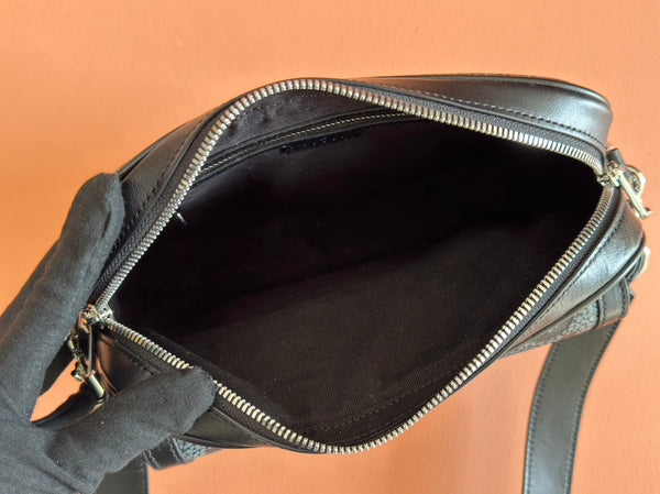 Gucci Waistbag Grey mix Black Leather 248428