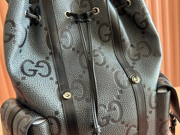Zaino Gucci in pelle nera e grigia 248429