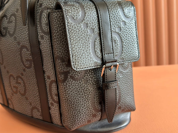 Zaino Gucci in pelle nera e grigia 248429