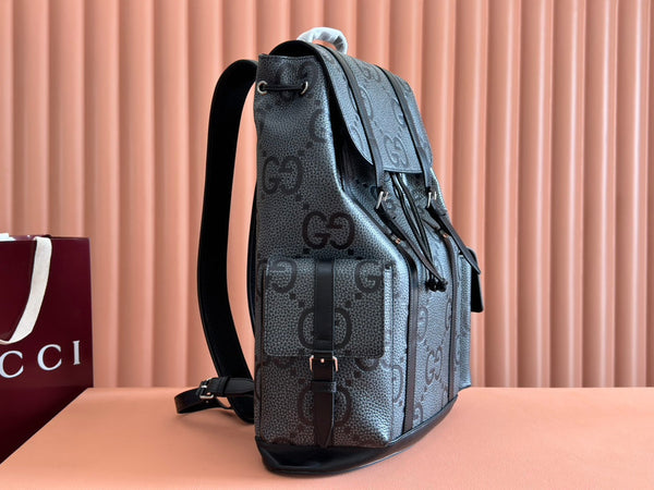 Zaino Gucci in pelle nera e grigia 248429