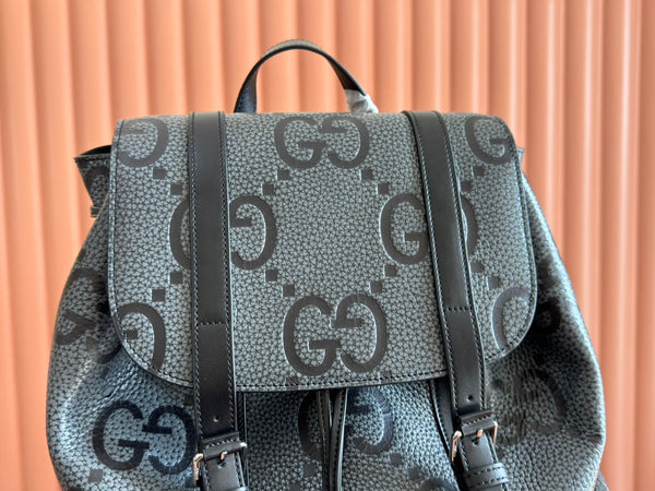 Zaino Gucci in pelle nera e grigia 248429