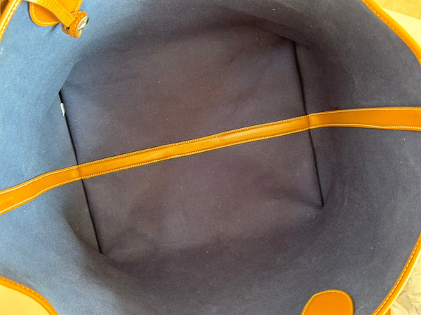 Gucci Totissima 30.5cm Tote Bag Blue mix Brown Denim Leather 248433