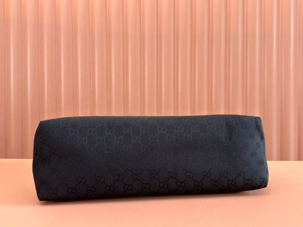 Gucci 36cm Bag Black Canvas Leather 248456