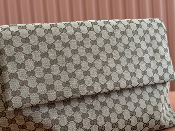 Gucci 36cm Bag Beige Brown mix Black Canvas Leather 248455