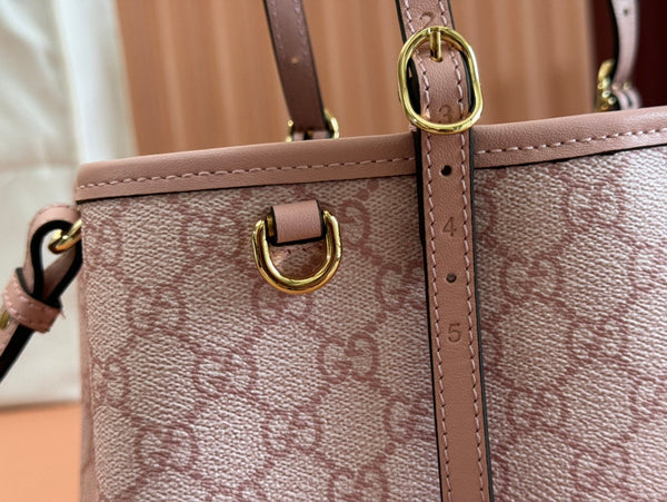 Gucci Ophidia 31cm Bag Pink Canvas 244357