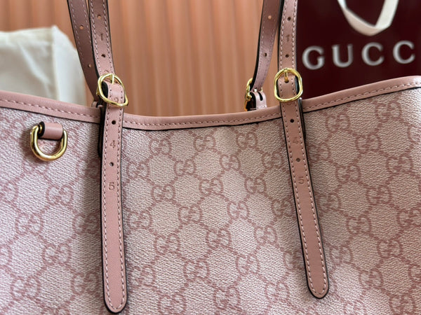 Gucci Ophidia 31cm Bag Pink Canvas 244357