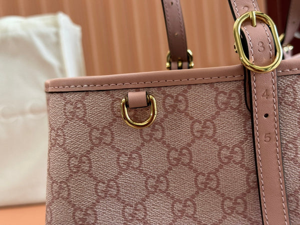 Gucci Ophidia 38cm Bag Pink Canvas 244358