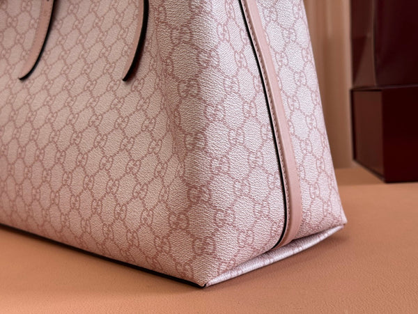 Gucci Ophidia 38cm Bag Pink Canvas 244358